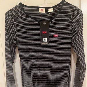 Levi’s, women, long sleeve, top, striped, size small, new!